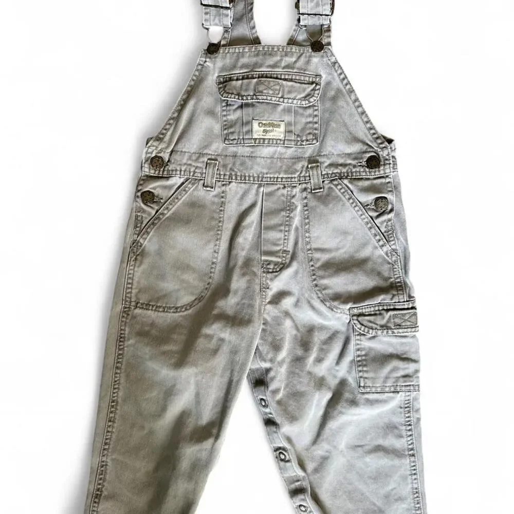 Oshkosh-b-gosh Grey and Khaki Dungarees-overalls